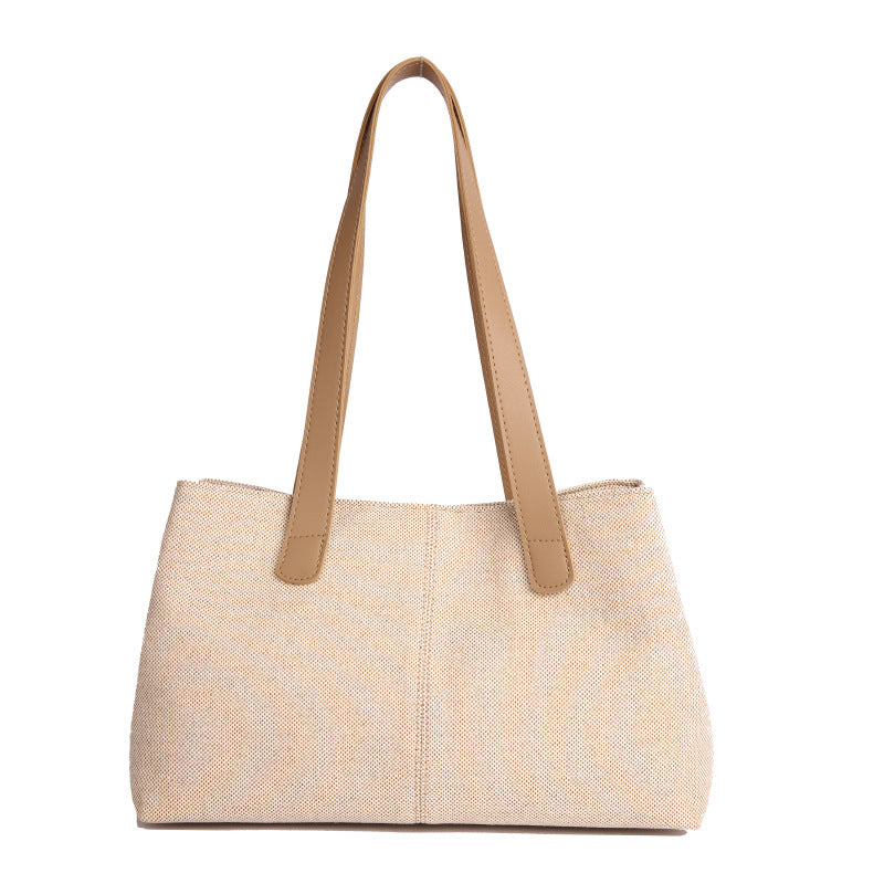 Elegant Structured Canvas Handbag