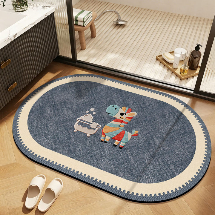 Playful Zoo-Themed Bathroom Mat Kalsten