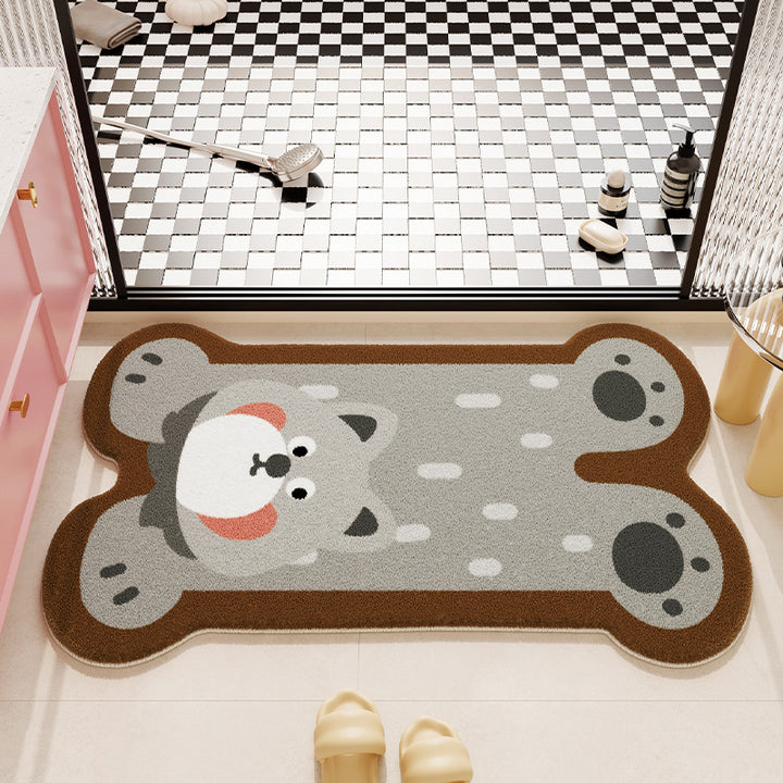 Cartoon Animal-Themed Bath Mat Kalsten