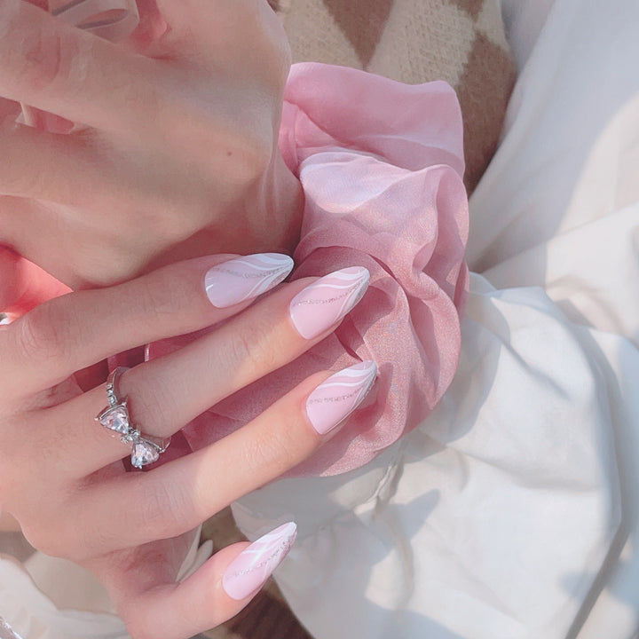 Elegant Abstract Design Press-On Nails