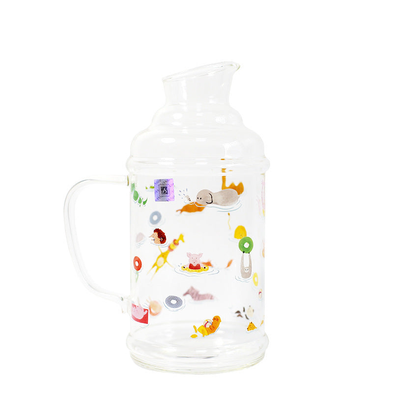 Ladies Glass Jug with enchanting Animal Motifs Kalsten