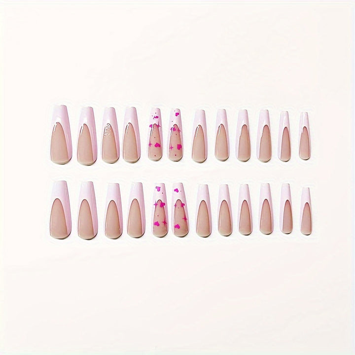 Decorative Heart-Themed Press-On Nail Art Kalsten