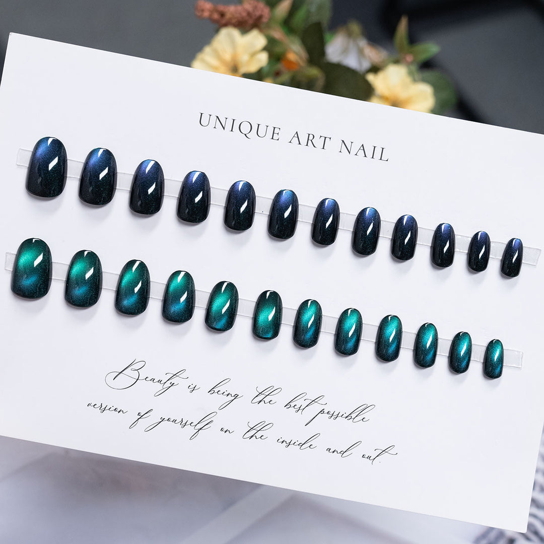 Glossy Long-Lasting Press-On Nail Set