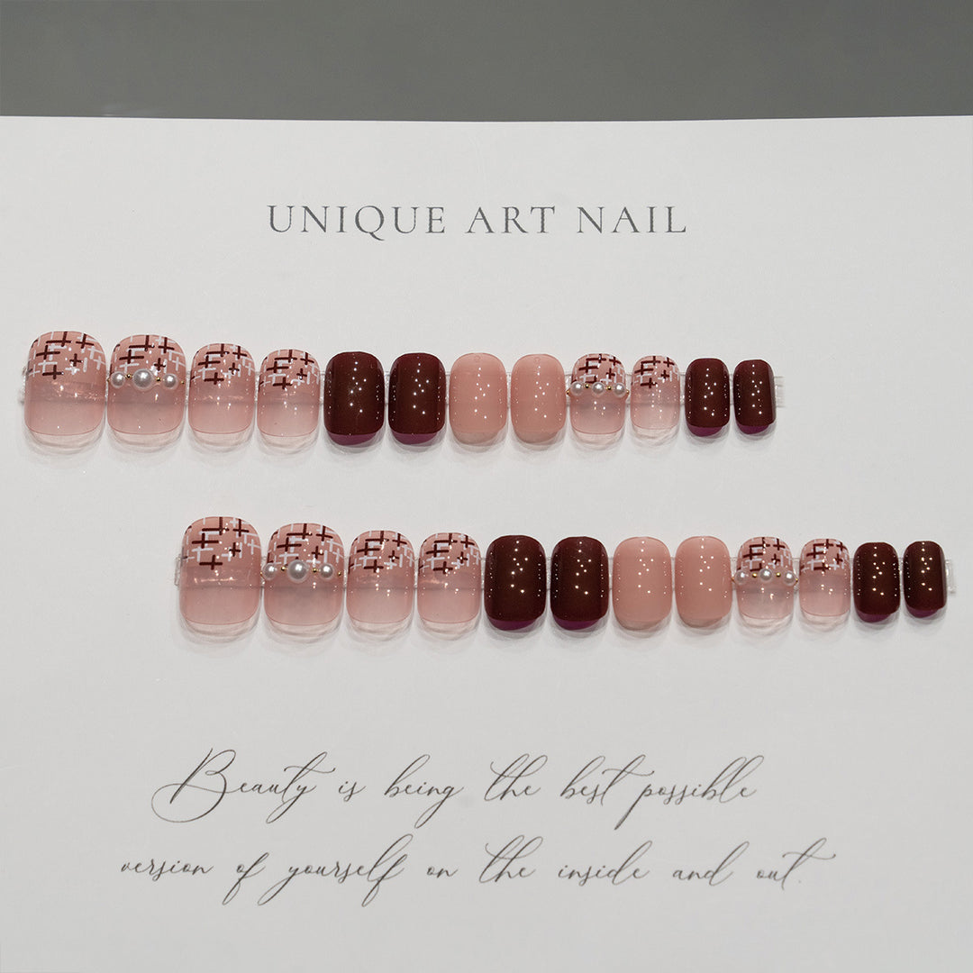 Decorative Nail Art with Pearl Accents
