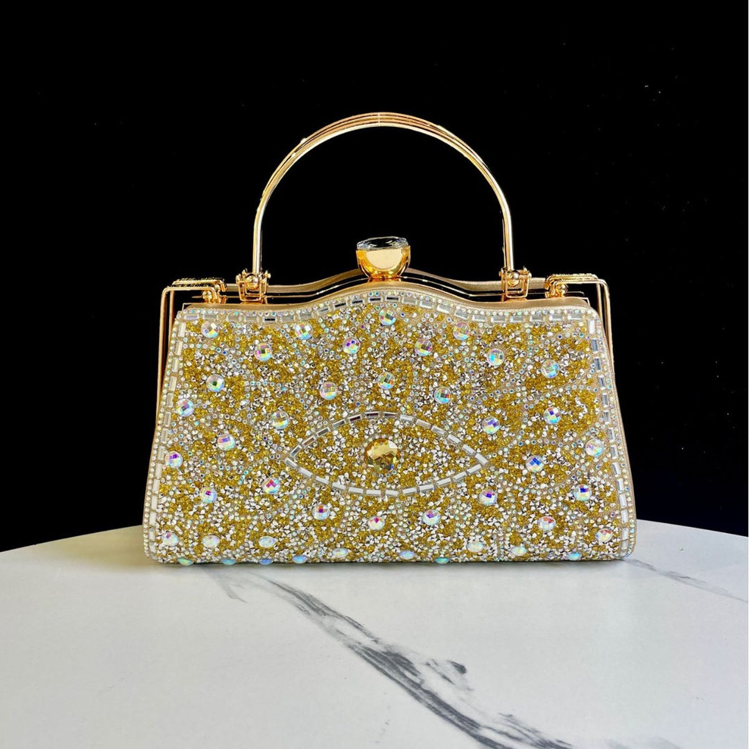 Decorative Crystal Detail Evening Handbag