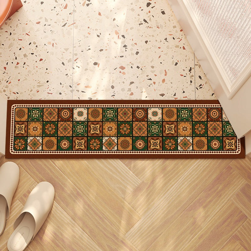 Checkerboard Pattern Runner Mat