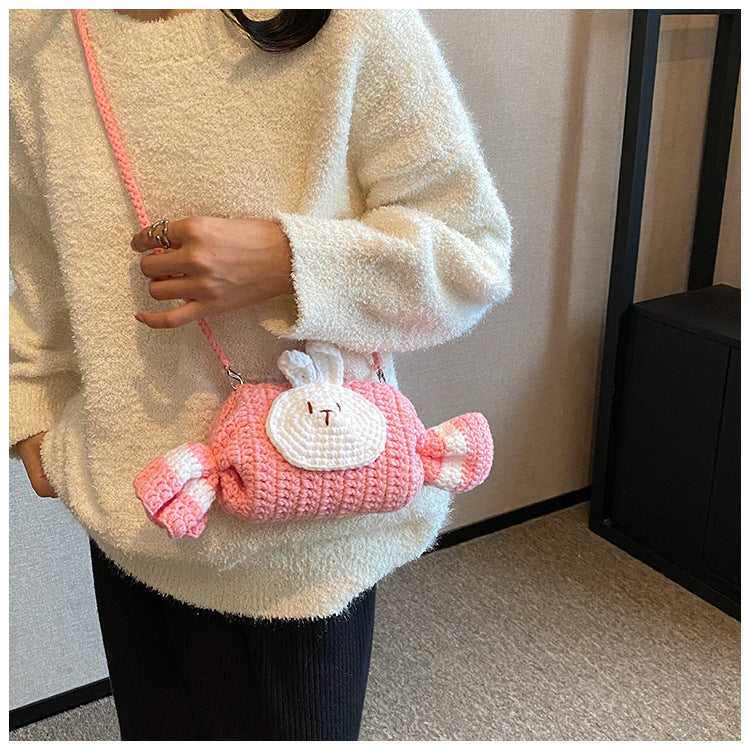 Cute Bunny-Themed Crochet Shoulder Bag
