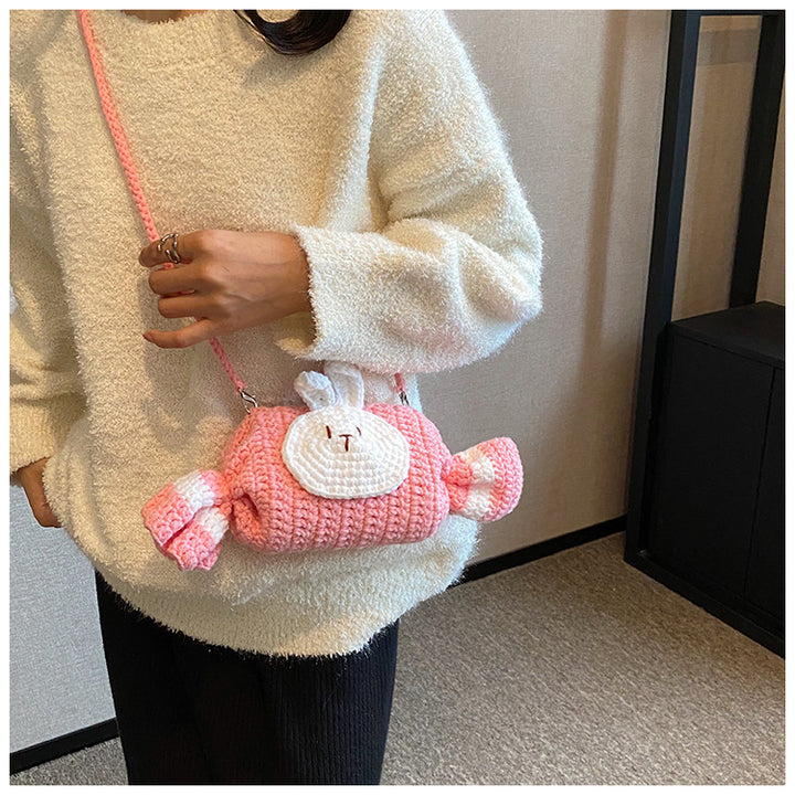 Cute Bunny-Themed Crochet Shoulder Bag