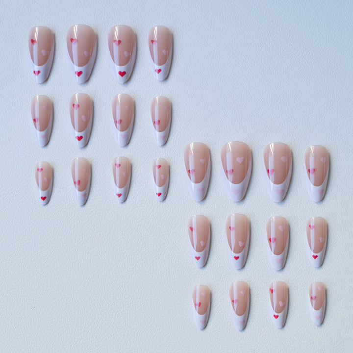 Heart-Accent Stiletto Press-On Nails Kalsten