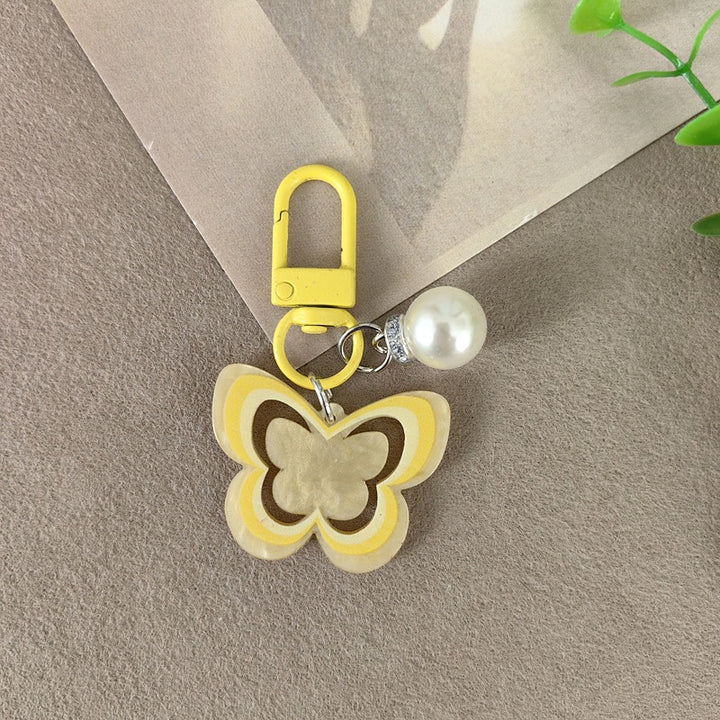 Keychain with butterfly and pearl accent Kalsten