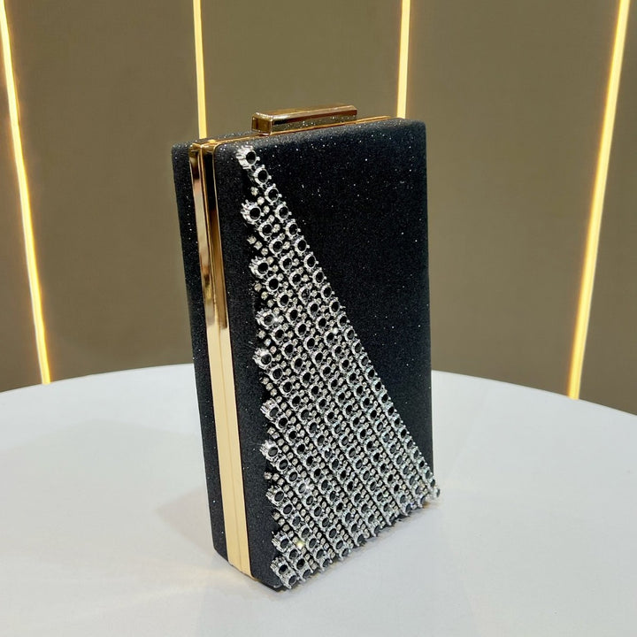 Crystal-Studded Box Clutch