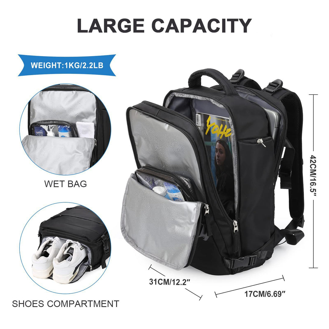 Versatile Travel Backpack with USB Charging Port Kalsten