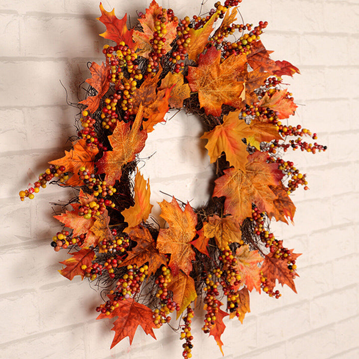 Autumn-Themed Decorative Wreath