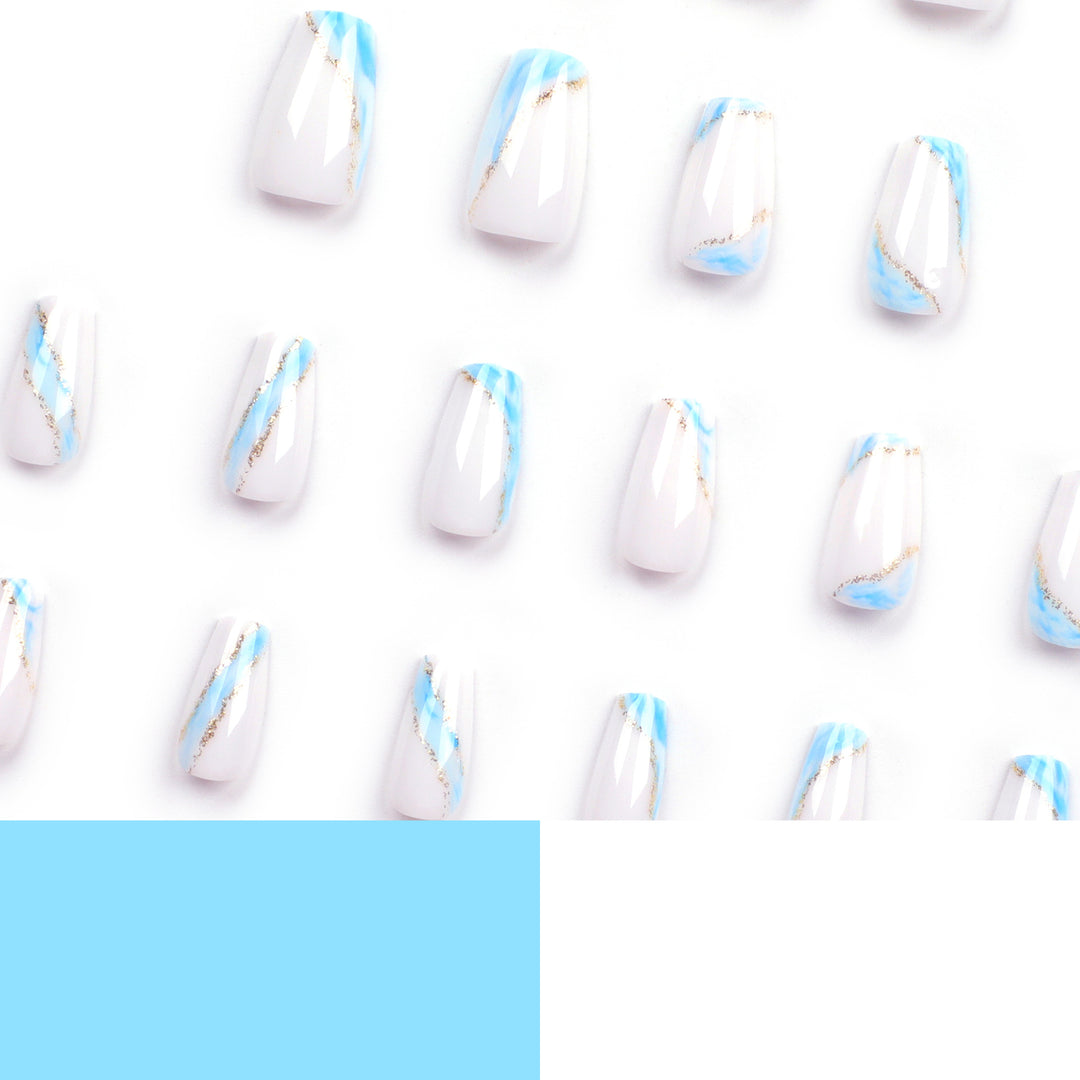 Artful nail design with maritime accents Kalsten