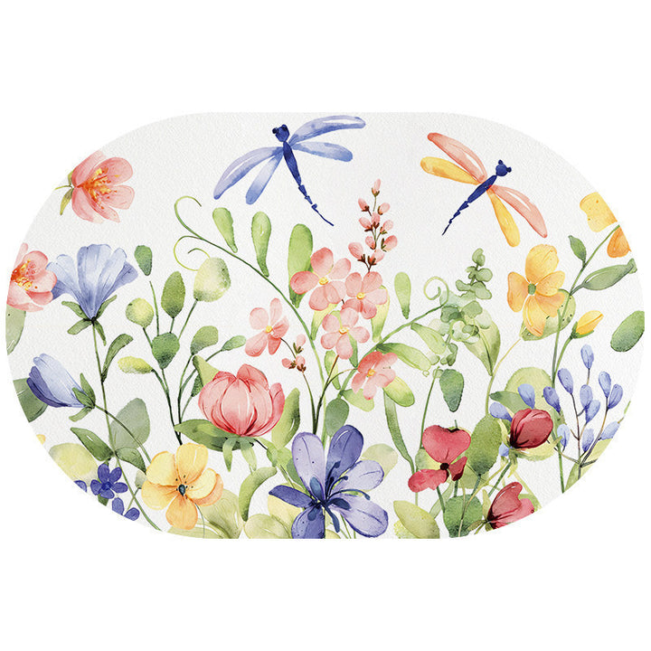Floral Design Kitchen Mat