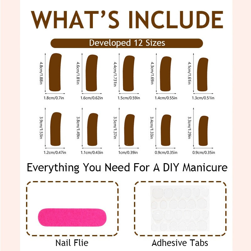 Artificial nail set with elegant French tips and high-quality materials Kalsten