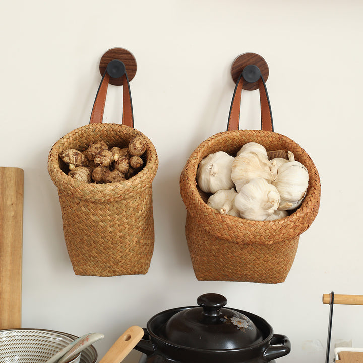 Unisex Handwoven Decorative Basket with Practical Handles Kalsten