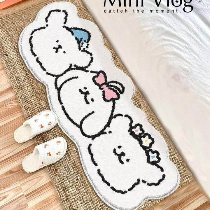 Cartoon Dog-Shaped Decorative Area Rug for Home
