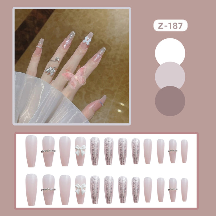 Elegant Long Stiletto Press-On Nail Art