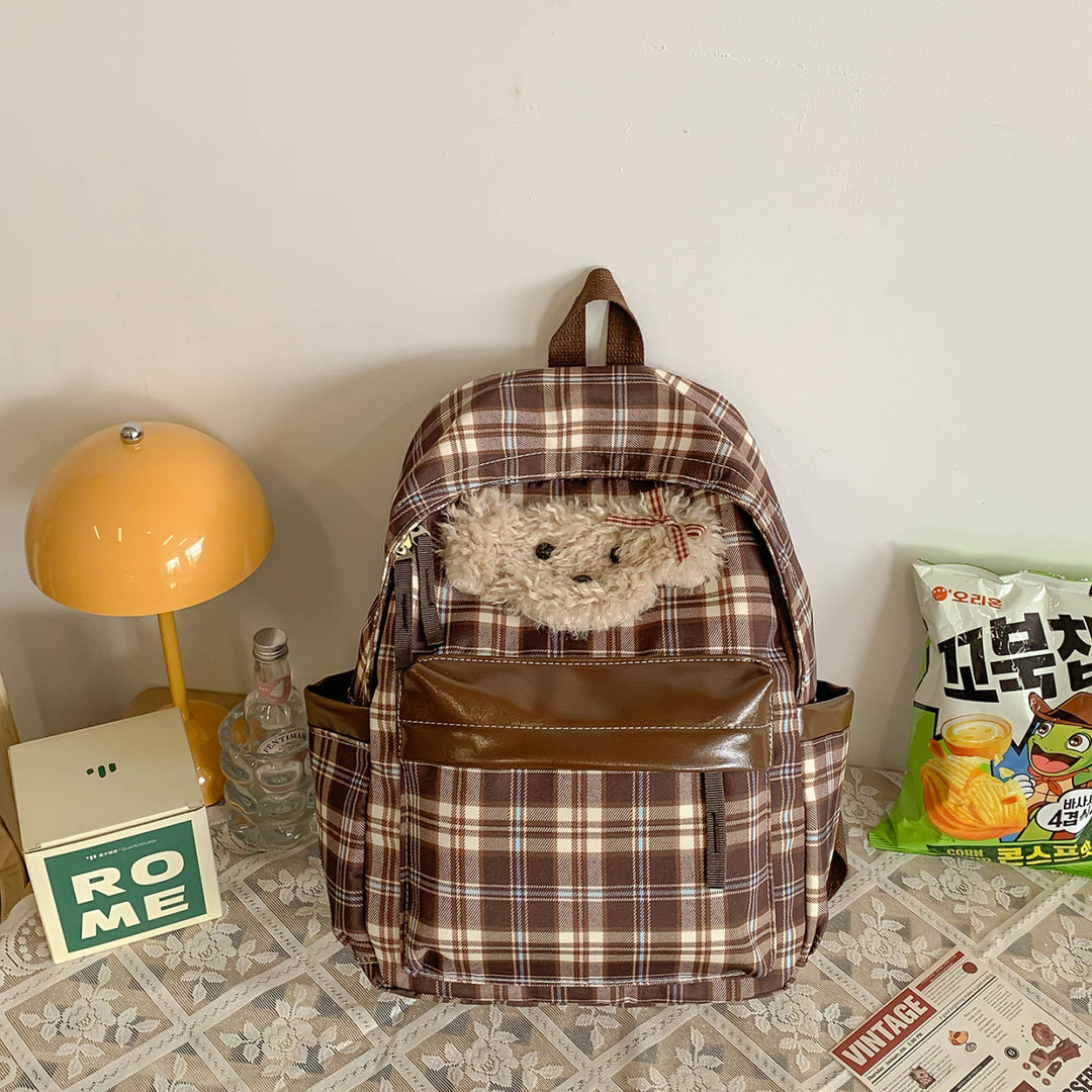 Adorable Plush Character-Embellished Backpack Kalsten