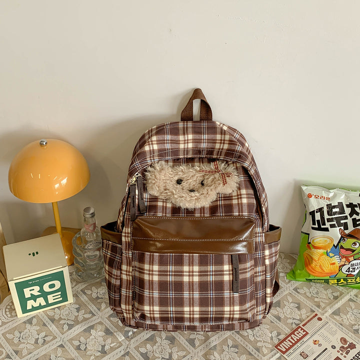 Adorable Plush Character-Embellished Backpack Kalsten