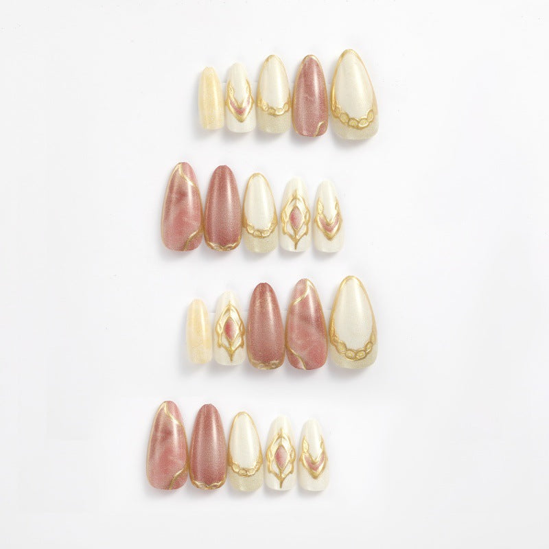 Acrylic nails in modern layered look Kalsten