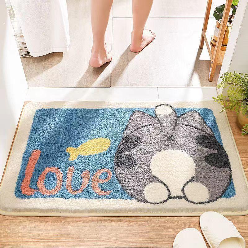 Playful Penguin-Themed Bath Mat Kalsten