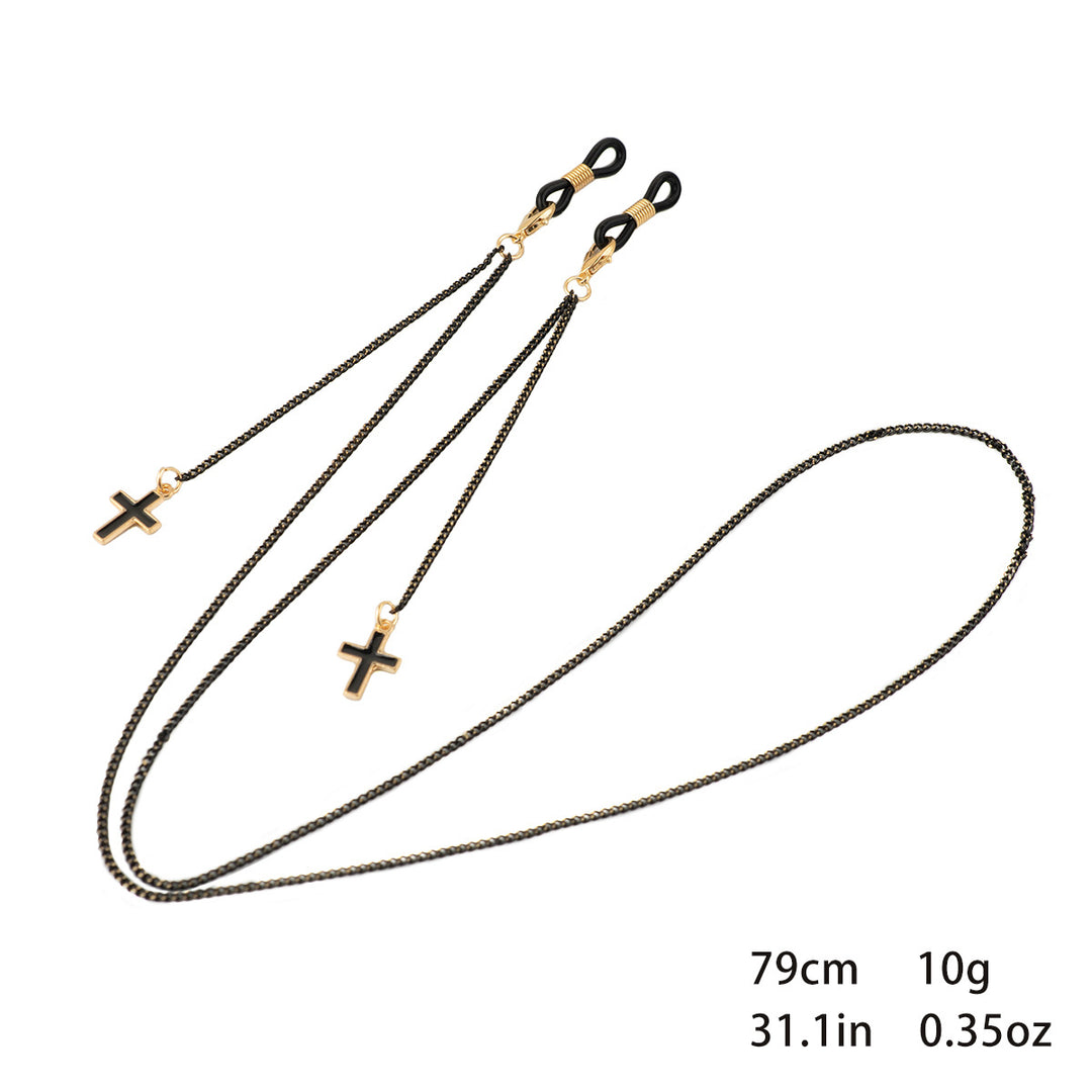 Stylish Beaded Cross Pendant Eyewear Chain Kalsten
