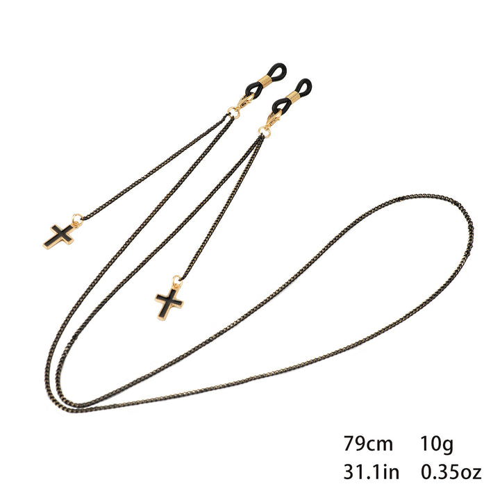 Stylish Beaded Cross Pendant Eyewear Chain Kalsten