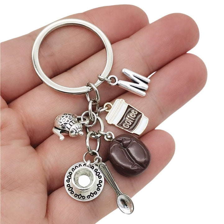 Keychain with charm and coffee motif Kalsten