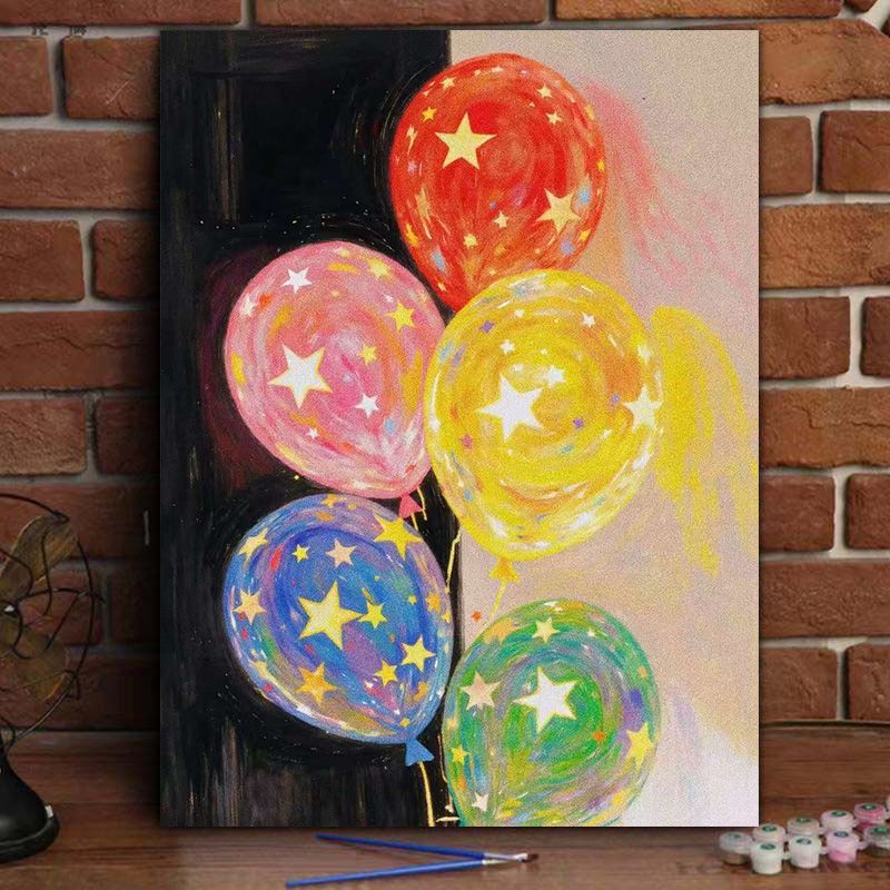 Colorful Balloon-Themed Canvas Art Print Kalsten
