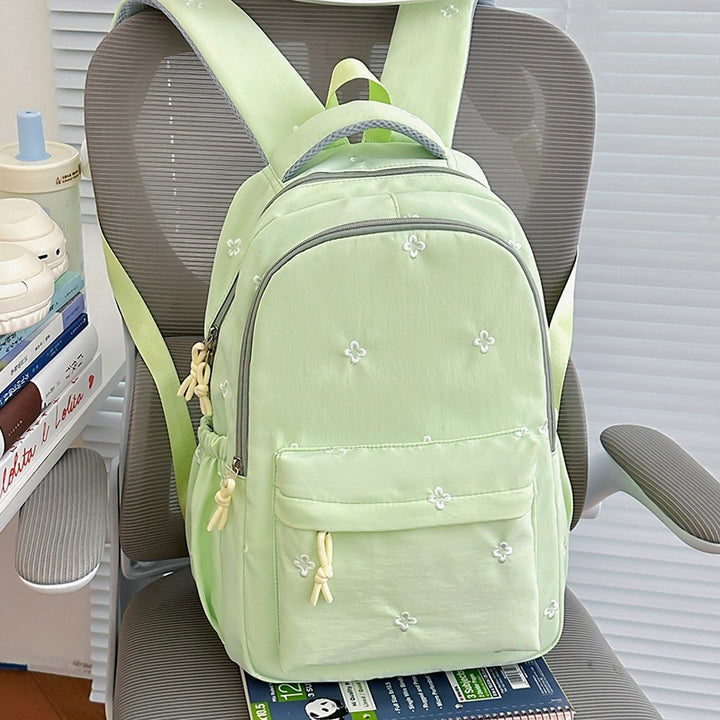 Embroidered Floral Patterned School Backpack Kalsten