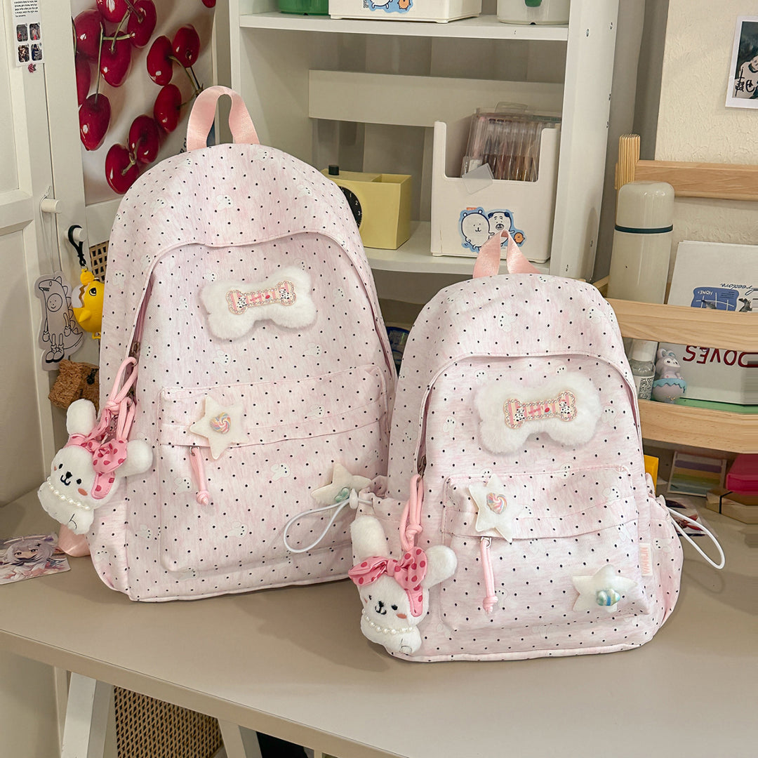 Cute Plush Embellished Backpack Kalsten