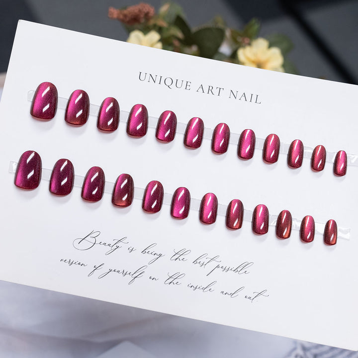 Glossy Press-On Nail Art Set