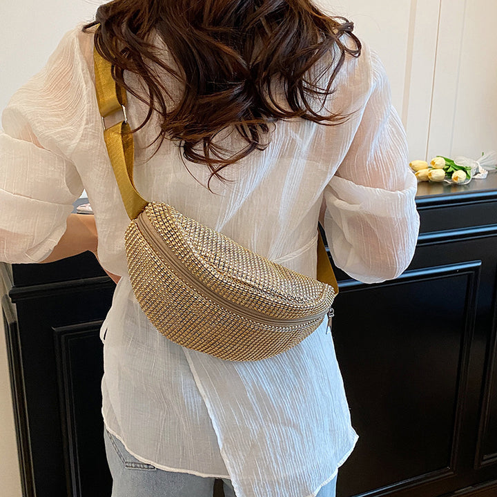 Shimmering Rhinestone-Embellished Fanny Pack Kalsten
