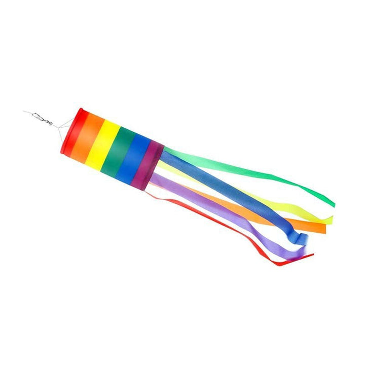 Unisex nan tubular windsock wind streamer with long ribbon tails and swivel hook Kalsten