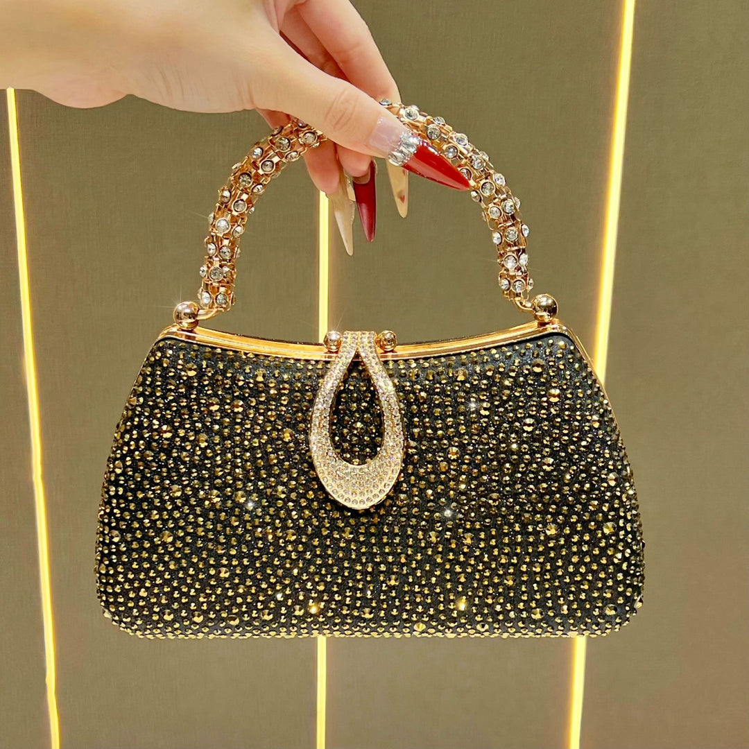 Rhinestone-Embellished Evening Bag