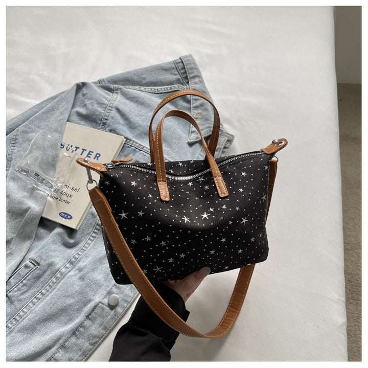 Artistic Star-Print Handbag