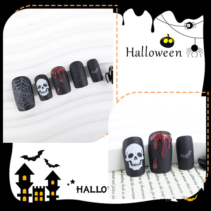 Halloween Artificial Nail Set with Creepy Designs Kalsten
