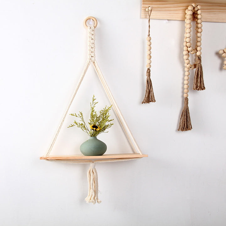 Macrame Triangle Floating Shelf Kalsten