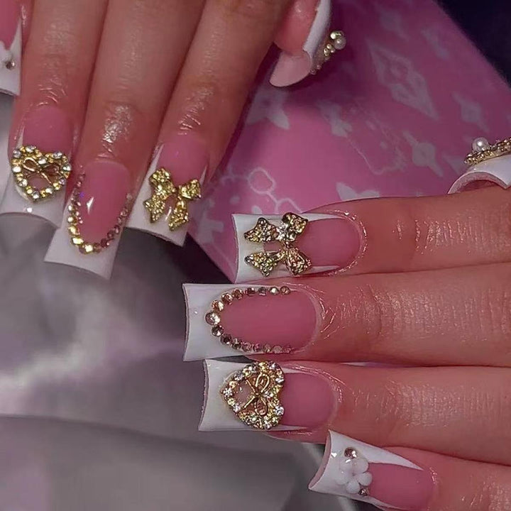 Glamorous Floral-Embellished Nail Art Extensions Kalsten