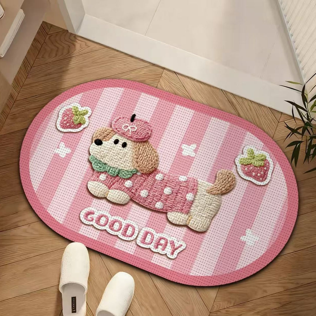 Playful Dog-Themed Area Mat