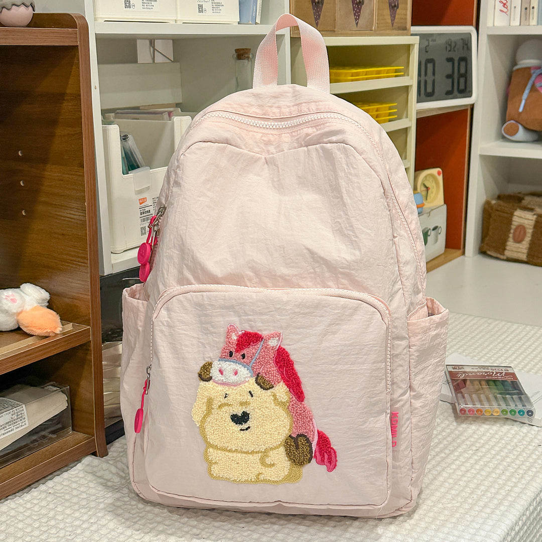 Cartoon Character Embroidered Backpack