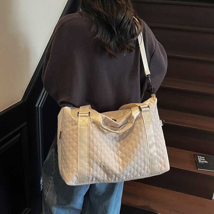 Quilted Fabric Travel Duffle Bag Kalsten