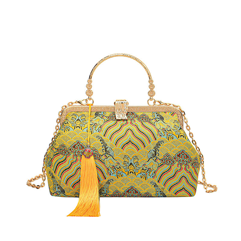 Vintage Embroidered Designer Handbag