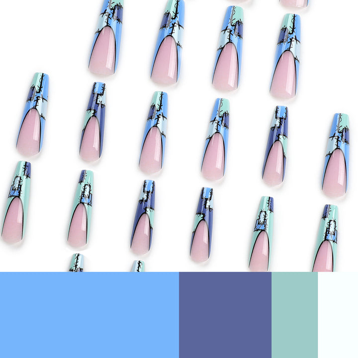 Artistic stiletto nails with modern decorative accents Kalsten