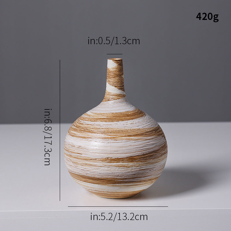 Artistic Spiral Design Ceramic Vase Kalsten