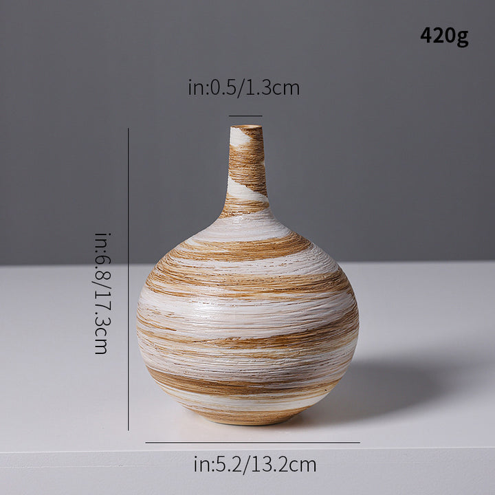 Artistic Spiral Design Ceramic Vase Kalsten