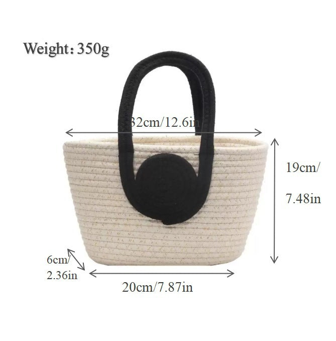 Trendy Handbag Made of Braided Natural Material Kalsten
