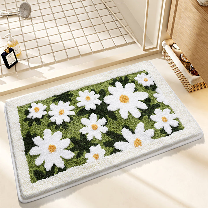 Floral Design Bath Mat Kalsten